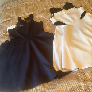 Two girls sleeveless flare skirt dresses. New with tags. Size 10